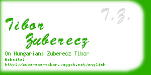 tibor zuberecz business card